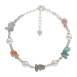 925 Silver Pearl Geometry Bracelet for Women Beading Ins Jewelry Gift