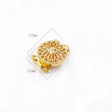 925 Silver Pearl Necklace Bracelet Connection Buckle Multi-row Button DIY