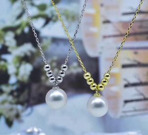 925 Sterling Silver Pearl Necklace Chain w/ Pendant Mountings