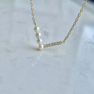 925 Silver Pearl Necklace Geometric Choker Gift Women's Jewelry