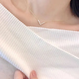 925 Silver Pearl Necklace Geometric Choker Gift Women's Jewelry