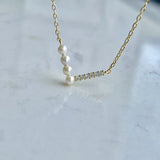 925 Silver Pearl Necklace Geometric Choker Gift Women's Jewelry