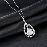925 Silver Pearl Necklace Zircon Pave Ethnic Style Pendant Necklace JPN333