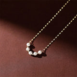 925 Silver Pearl Necklace for Women Choker Wedding Party Jewelry