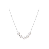 925 Silver Pearl Necklace for Women Choker Wedding Party Jewelry