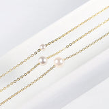 925 Silver Pearl Necklace Mini Pendant Fine Jewelry