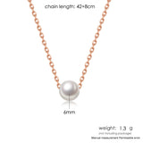 925 Silver Pearl Necklace Mini Pendant Fine Jewelry