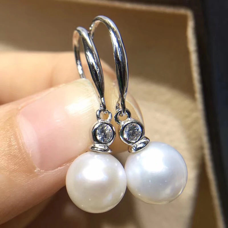 925 Silver Pearl Party Earrings Fittings for Gemstone Beads