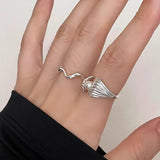 925 Sterling Silver Pearl Shell Rings for Women Girls
