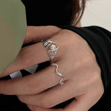 925 Sterling Silver Pearl Shell Rings for Women Girls