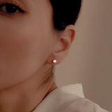 925 Sterling Silver Pearl Stud Earrings for Women