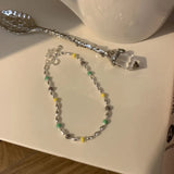 925 Silver Pearls Bracelet with Heart Pendant