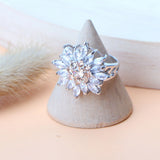 925 Silver Pearls Set Champagne Zircon Wedding Necklace