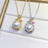 925 Silver Pendant Base for Pearls Beads Stones
