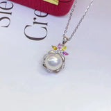 925 Silver Pendant Base for Pearls Beads Stones
