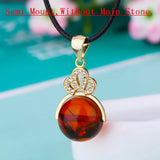 925 Silver Pendant Clasp 10-12mm Round Bead Semi Mount Pendant