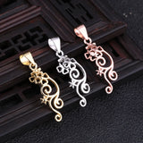 925 Silver Pendant Clasp Semi Mount Pendant Setting