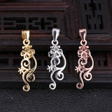 925 Silver Pendant Clasp Semi Mount Pendant Setting