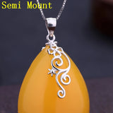925 Silver Pendant Clasp Semi Mount Pendant Setting