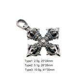 925 Silver Cross Vajra Pendant for Men and Women