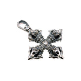925 Silver Cross Vajra Pendant for Men and Women