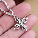 925 Silver Cross Vajra Pendant for Men and Women
