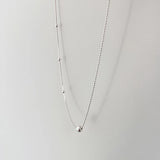 Sterling Silver Pendant Choker Pearl Beaded Chain Necklace