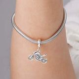 925 Silver Pendant Baby Carriage Tower Bead Charm Bracelet Jewelry Gift