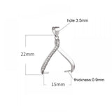 925 Sterling Silver Bead Pendant Holder DIY Jewelry Making