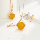 925 Sterling Silver Bead Pendant Holder DIY Jewelry Making
