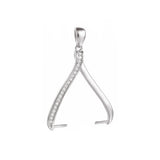 925 Sterling Silver Bead Pendant Holder DIY Jewelry Making