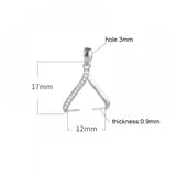 925 Sterling Silver Bead Pendant Holder DIY Jewelry Making