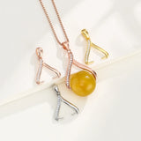 925 Sterling Silver Bead Pendant Holder DIY Jewelry Making