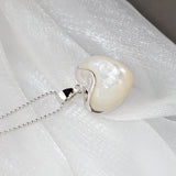 925 Silver Pendant Natural Pearl Shellfish Heart Shaped Lady Jewelry Gift