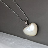 925 Silver Pendant Natural Pearl Shellfish Heart Shaped Lady Jewelry Gift