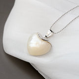 925 Silver Pendant Natural Pearl Shellfish Heart Shaped Lady Jewelry Gift