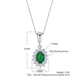 925 Silver Pendant Nano Emerald For Women Party
