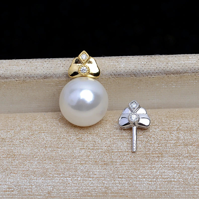925 Silver Pendant Mounts for 9-12mm Pearls