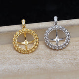 925 Silver Pendant Mounts Base Settings 3pcs