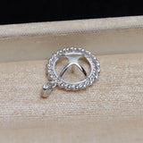 925 Silver Pendant Mounts Base Settings 3pcs