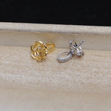 925 Silver Pendant Mounts Base Settings 3pcs/lot