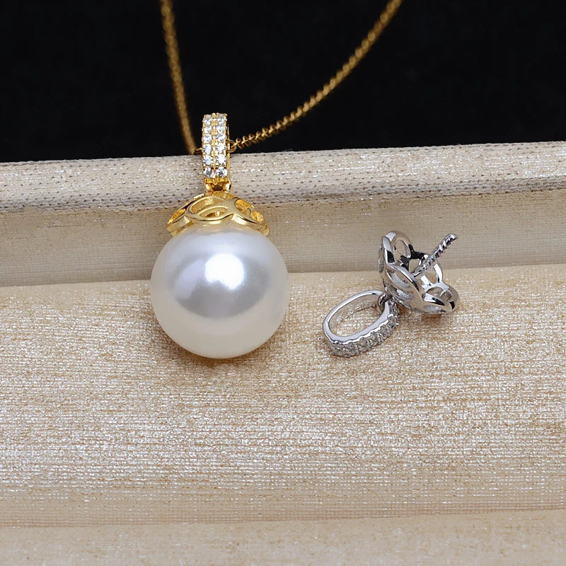 925 Silver Pendant Mounts Base Settings 3pcs/lot