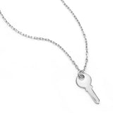 925 Silver Pendant Necklace Chain Lock Key Fine Jewelry for Women Men Gift