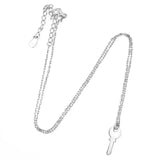 925 Silver Pendant Necklace Chain Lock Key Fine Jewelry for Women Men Gift
