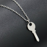 925 Silver Pendant Necklace Chain Lock Key Fine Jewelry for Women Men Gift