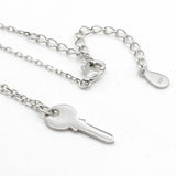 925 Silver Pendant Necklace Chain Lock Key Fine Jewelry for Women Men Gift