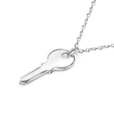 925 Silver Pendant Necklace Chain Lock Key Fine Jewelry for Women Men Gift
