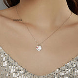 925 Silver Doctor Stethoscope Heart Coin Necklace