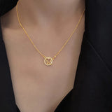 925 Silver Pendant Necklace Hollow Planet Zircon Clavicle Chain
