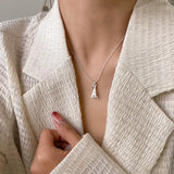 925 Silver Love Paris Tower Pendant Necklace